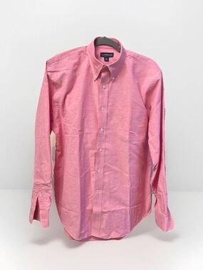 Lands' End Men's Button-Down Pink Oxford Shirt